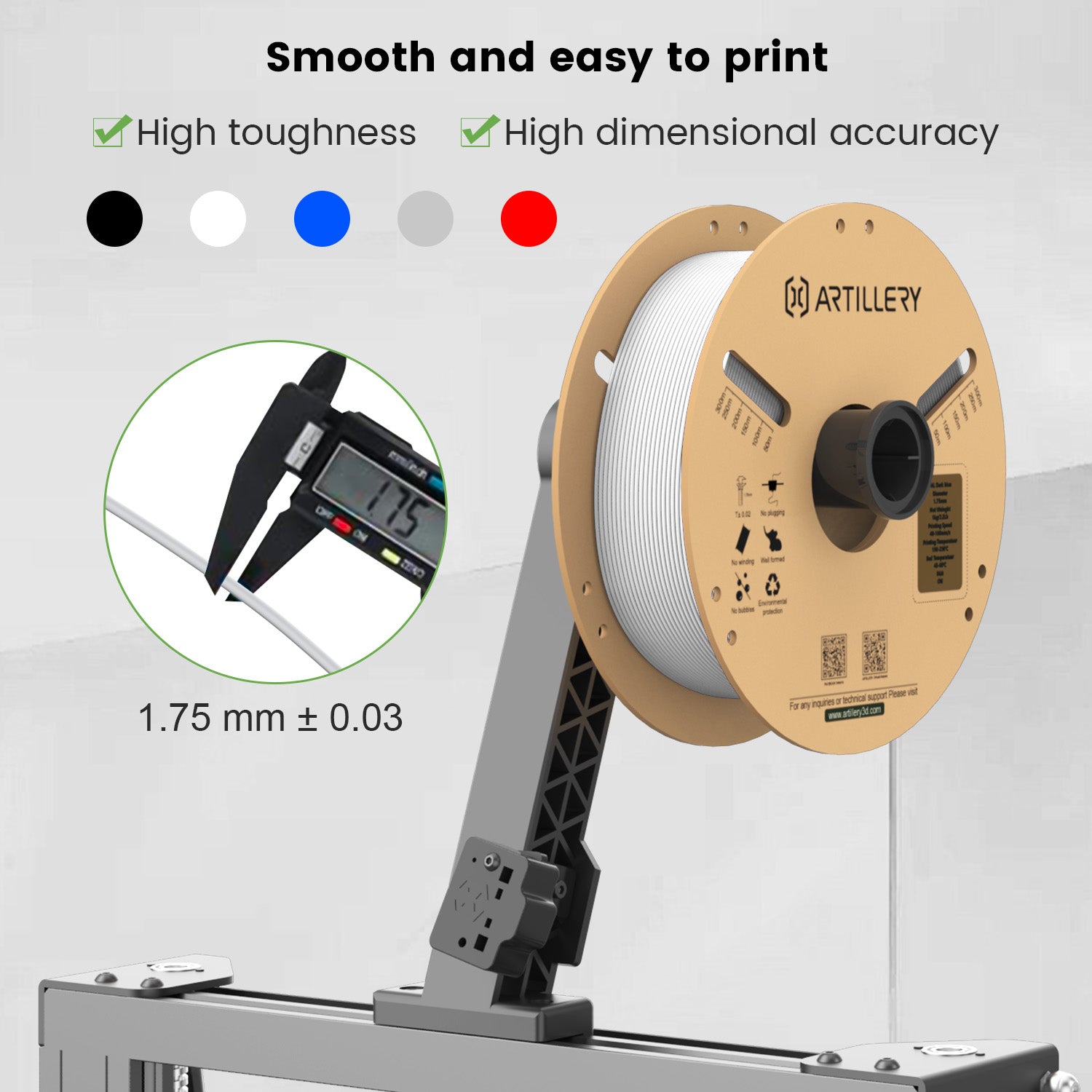 Filamento de impresora 3D PLA 1.75mm 2KG