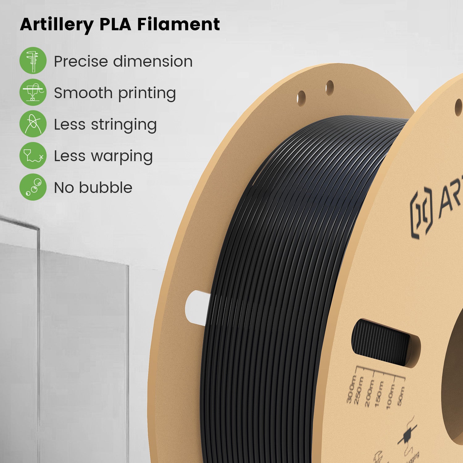 Filament d'imprimante 3D PLA de 1.75 mm de diamètre 5kg