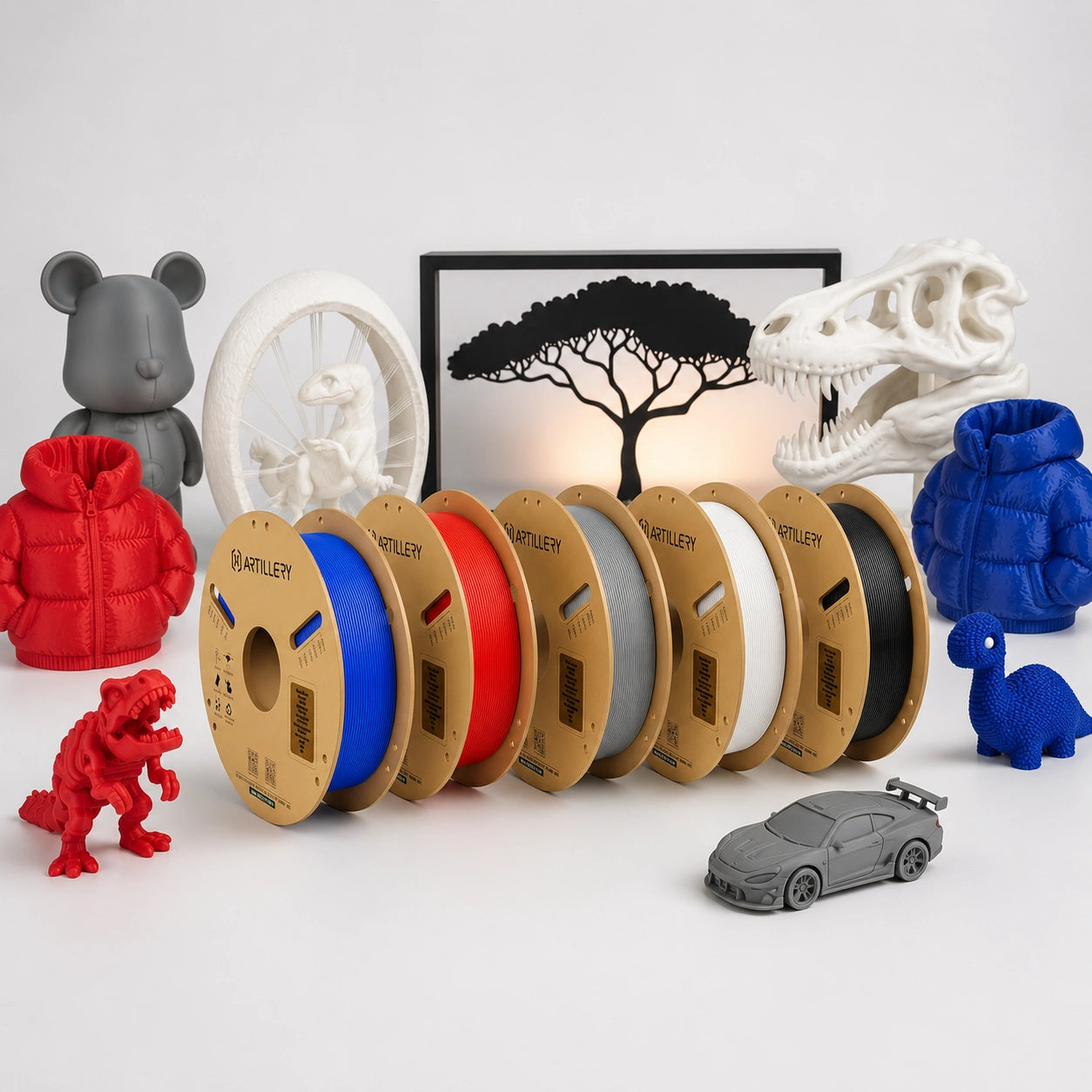 Lot de filaments PLA 5 couleurs
